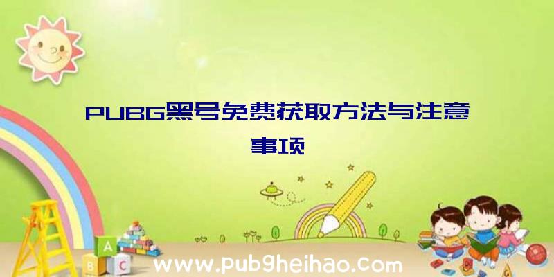 PUBG黑号免费获取方法与注意事项