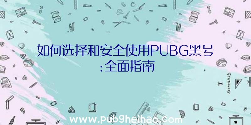 如何选择和安全使用PUBG黑号:全面指南
