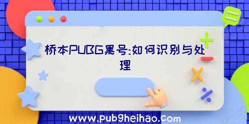 桥本PUBG黑号:如何识别与处理
