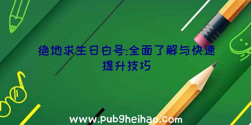 绝地求生日白号:全面了解与快速提升技巧