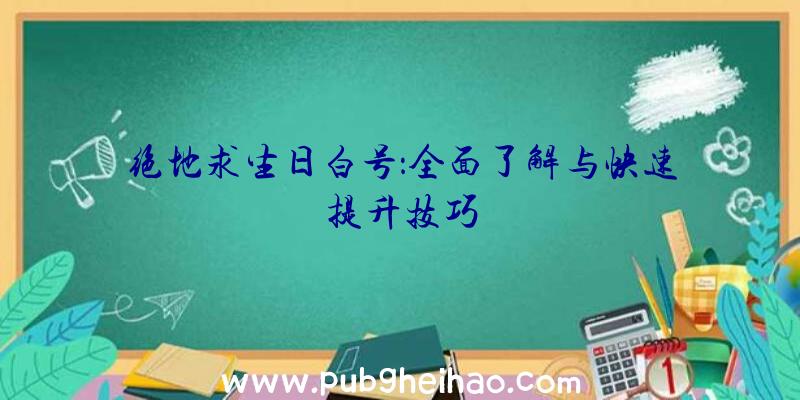 绝地求生日白号：全面了解与快速提升技巧