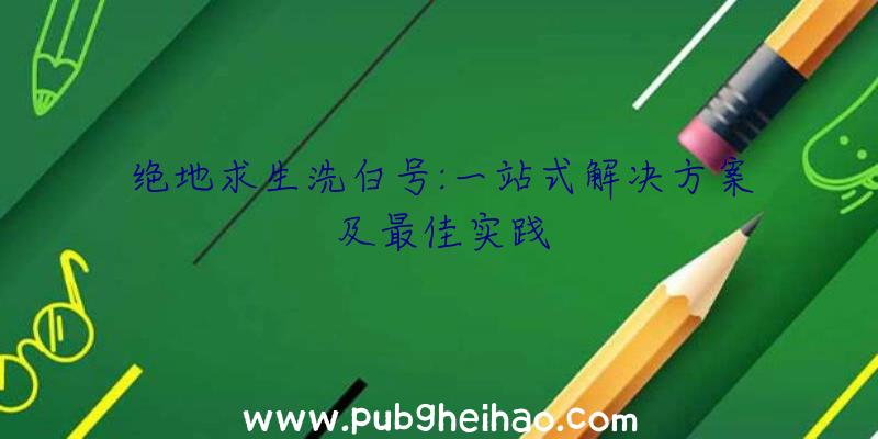 绝地求生洗白号:一站式解决方案及最佳实践