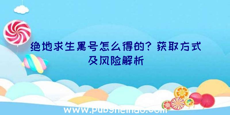 绝地求生黑号怎么得的？获取方式及风险解析